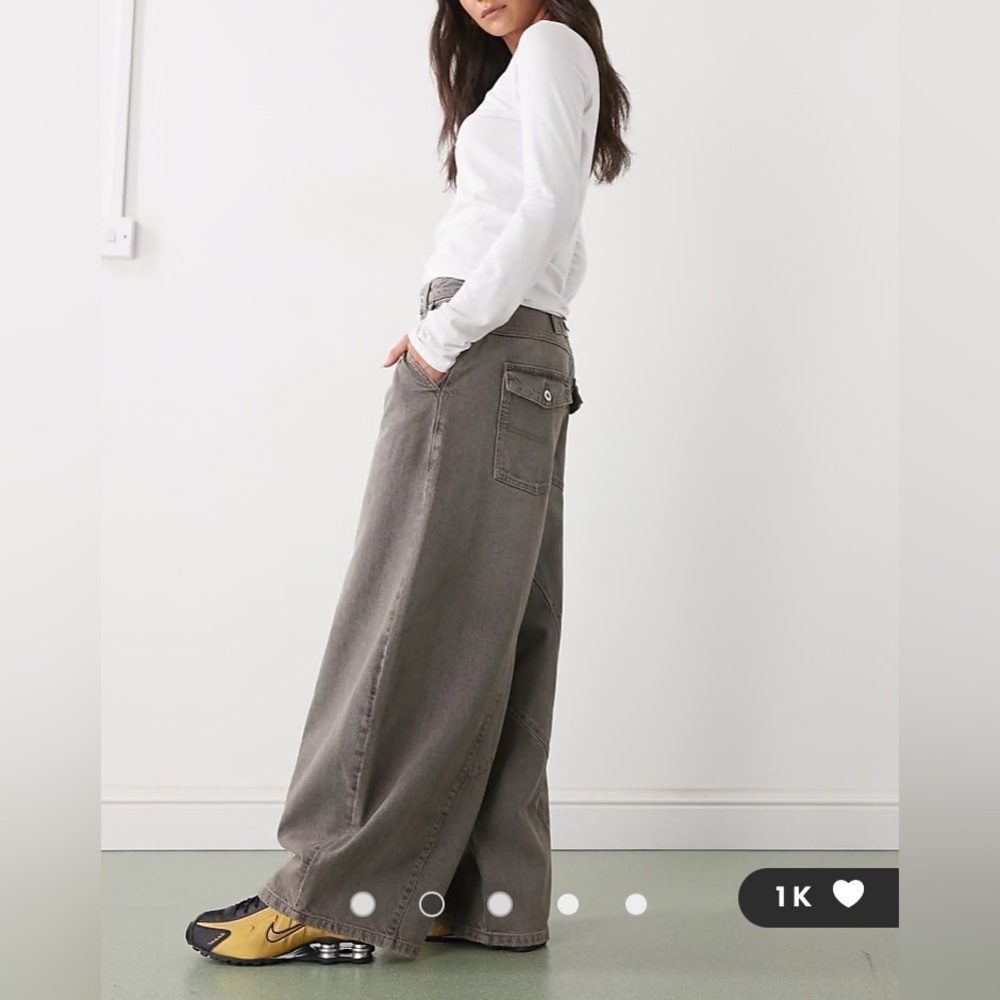 COLLUSION XL balloon X006 barrel jeans washed grey 24 x 26 super baggy wide - Picture 6 of 13